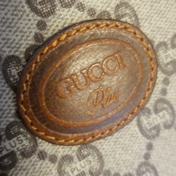 Gucci Plus GG Monogram Lesther Canvas Authentic Zipper Clutch Excellent Vintage - Picture 6 of 17